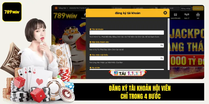 Đăng ký tài khoản 789win1 nhanh nhất